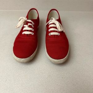 Red canvas Keds